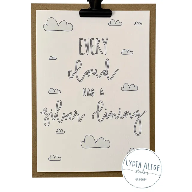 Silver Linings Greetings Card | Eco Friendly | Support Card