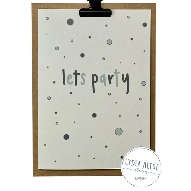 Celebrations Greetings Card | Eco Friendly | Lets Party Card