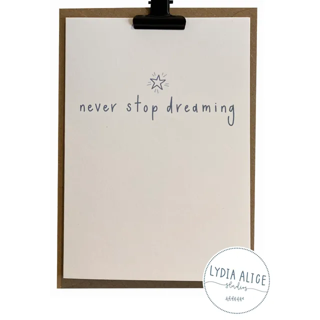 Dreamer Greetings Card | Eco Friendly | Ambition Card
