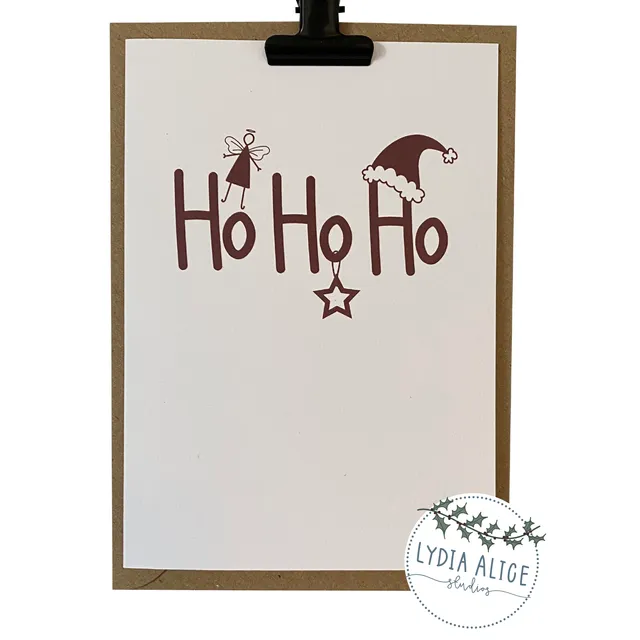 Ho Ho Ho Greetings Card | Eco Friendly | Christmas Card