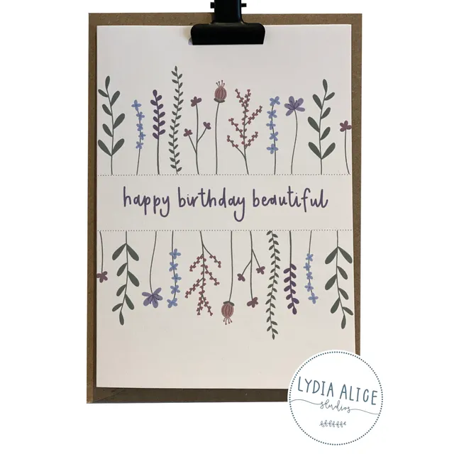 Birthday Greetings Card | Eco Friendly | Flowers | Celebrate