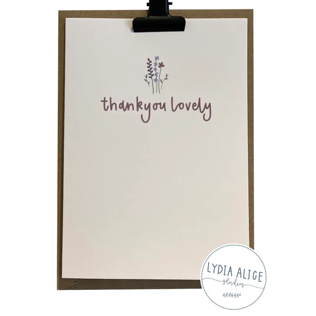 Thank You Greetings Card | Eco Friendly | Thanks Lovely Card
