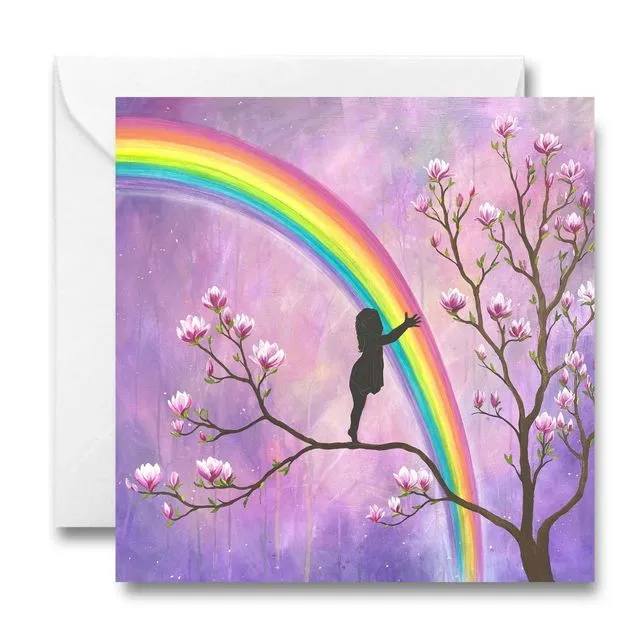 Rainbow Hugs Greeting Card