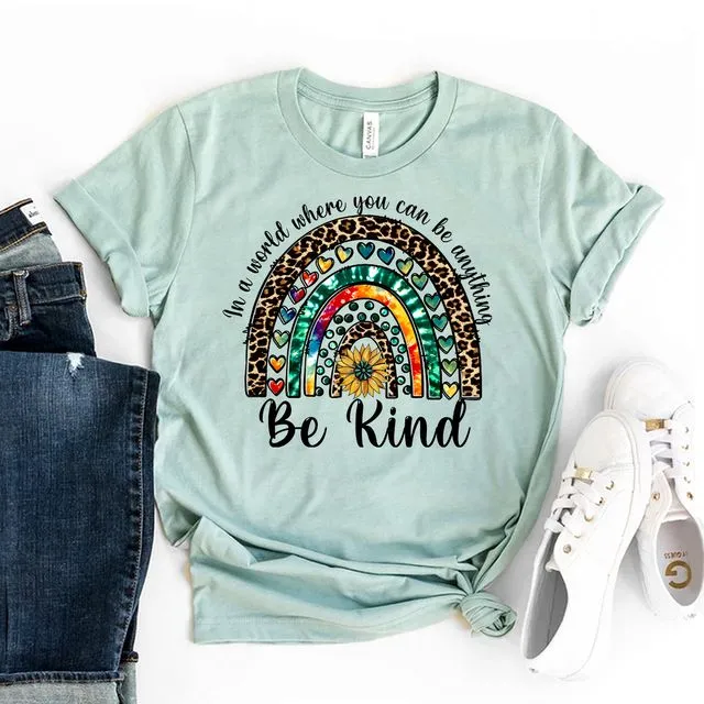 In A World Where You Can Be T-shirt, Equality Top, Rainbow Shirts, Anti Racism Gift, Be Kind Shirt, Teacher Tshirt