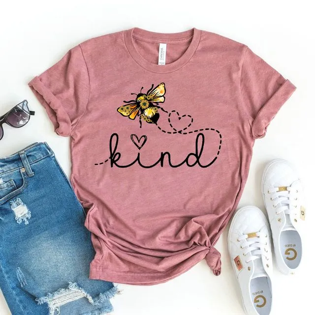 Be Kind T-shirt, Motivational Tshirt, Inspirational Gift, Positive Message Shirts, Equality Top, Women's Happiness Shirt, Spiritual Tshirt