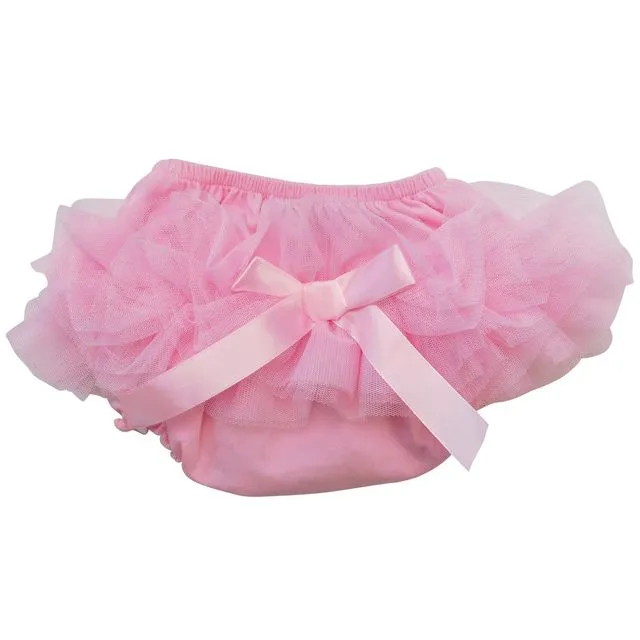 AnnLoren Girls Pink Tutu Ruffled Butt Bloomer Baby/Toddler Diaper Cover - BLOOMER-TUTU-PK