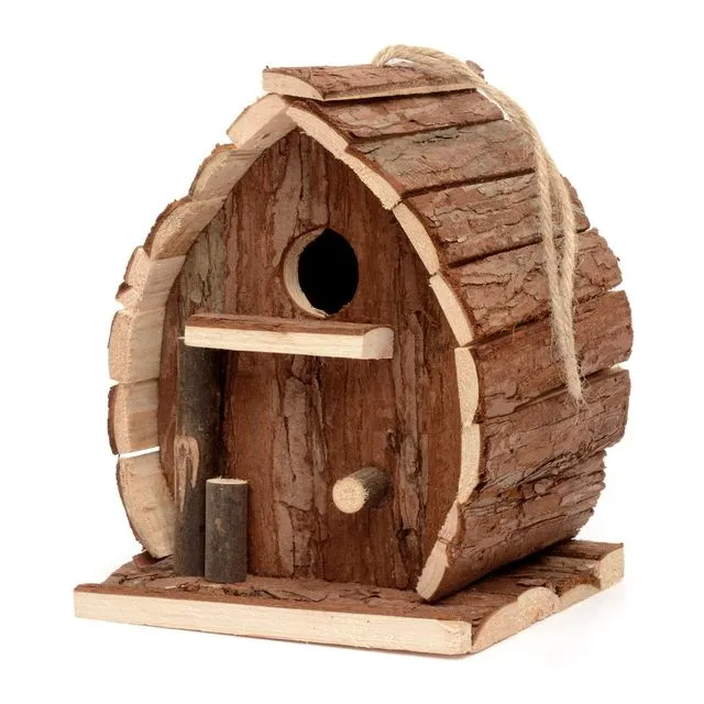 Natural Wood Bark Bird Nesting House