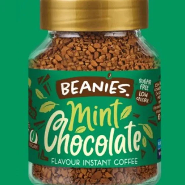 Beanies Mint Chocolate Flavoured Coffee 50g pack of 6