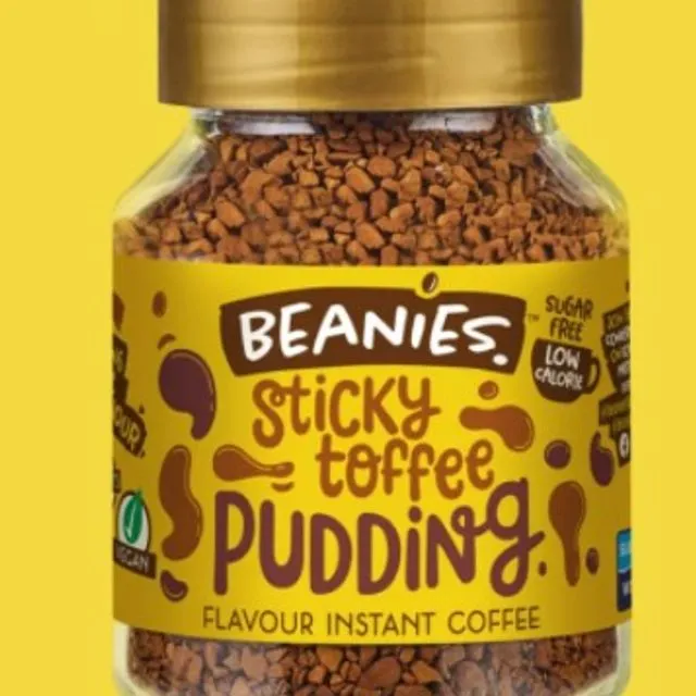 Beanies Sticky Toffee Pudding Flavoured Coffee 50g pack of 6