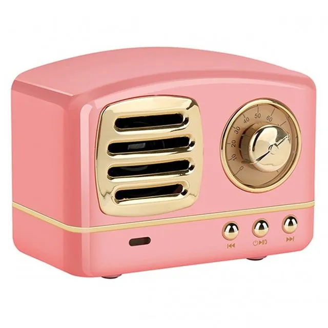 Bluetooth Retro Speaker - Pink