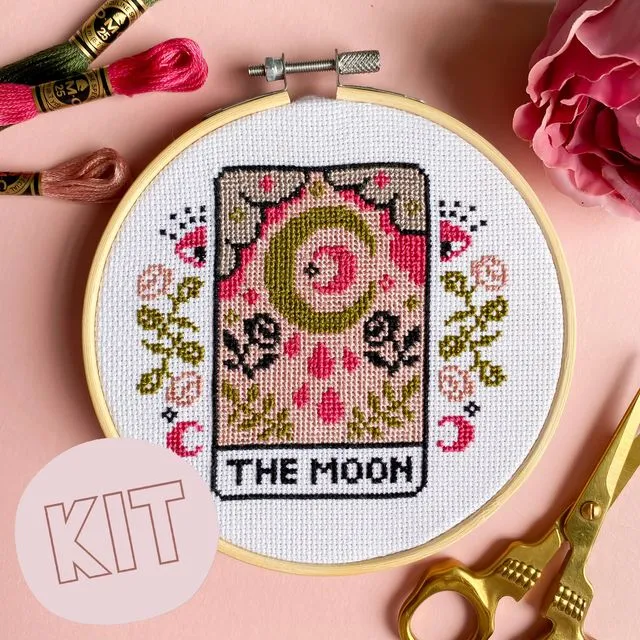 'The Moon' Tarot Cross Stitch Kit
