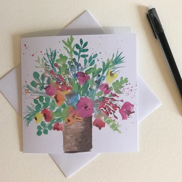 Plant Pot Greetings Card