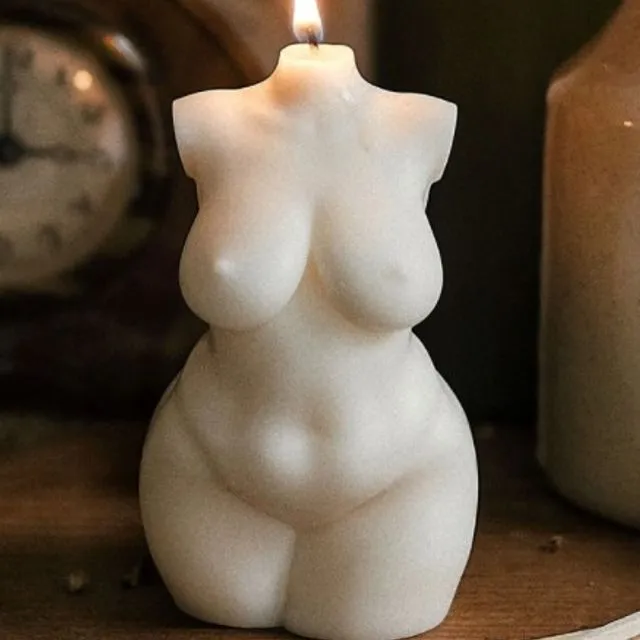 Curvy Body Candle White