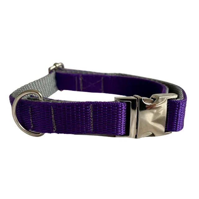 Purple Grey Dog Collar - Two Toned | Purple Dog Collar - Stylish Dogs