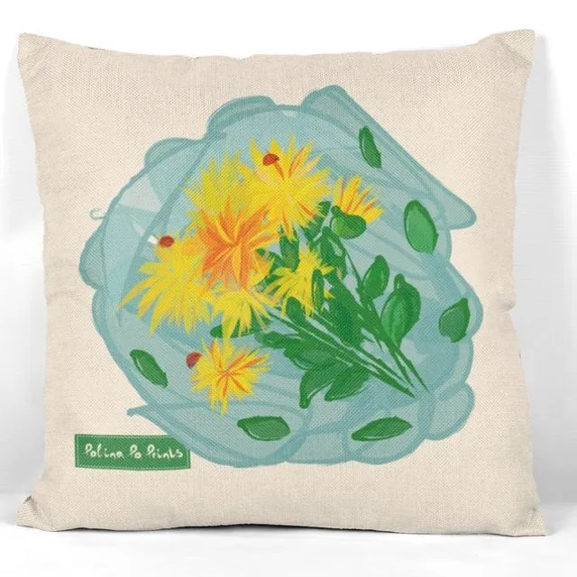 Floral Pillow Cover. Kids Room Decor. Mothers day gift.