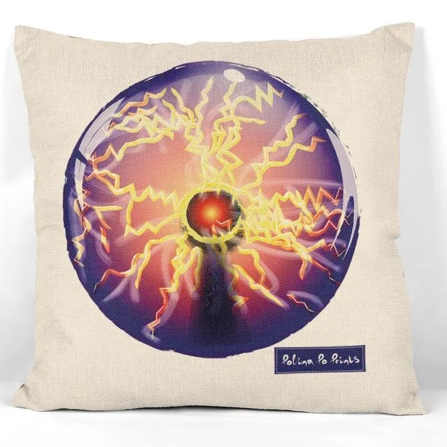 Plasma globe, Gothic pillow cover without background