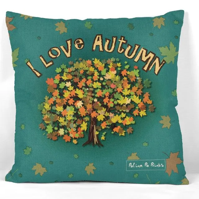 Love autumn, pillowcase. Boho Pillow, TREE Decor
