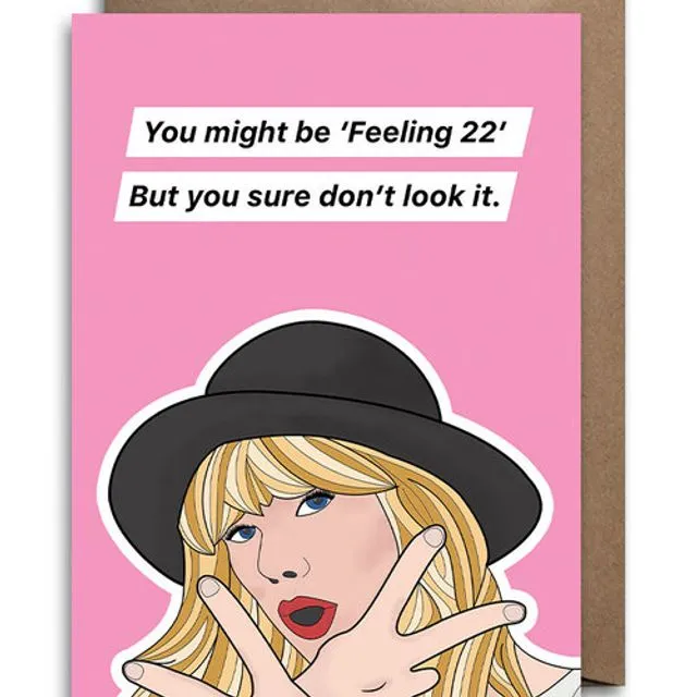 Taylor Swift Not 22 Birthday Card (Case of 6)