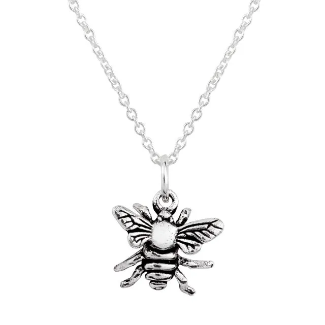 Beautiful Silver Bee Necklace