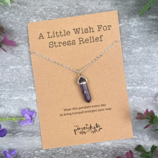 A Little Wish For Stress Relief Crystal Necklace