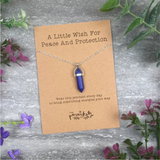 A Little Wish For Peace And Protection Crystal Necklace