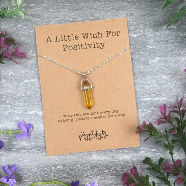 A Little Wish For Positivity Crystal Necklace