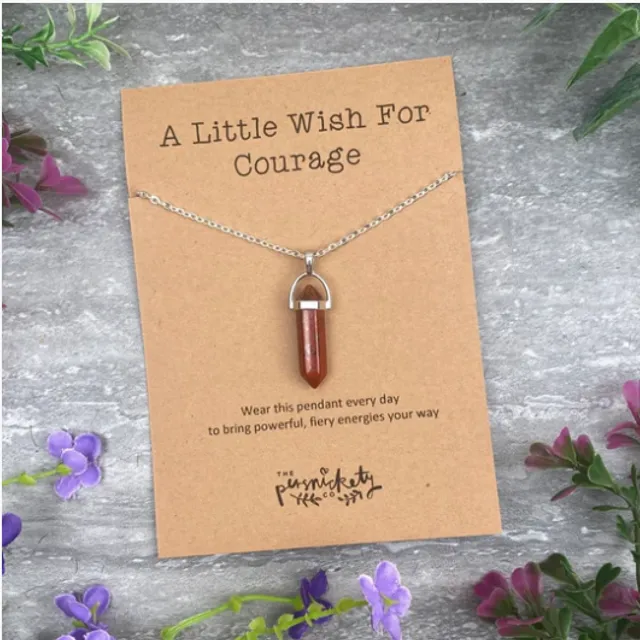 A Little Wish For Courage Crystal Necklace