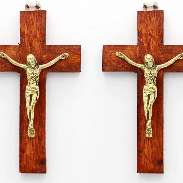 6 Inches Wall Mounted INRI Jesus Christ Wall Crucifix Cross Home Chapel Decoration