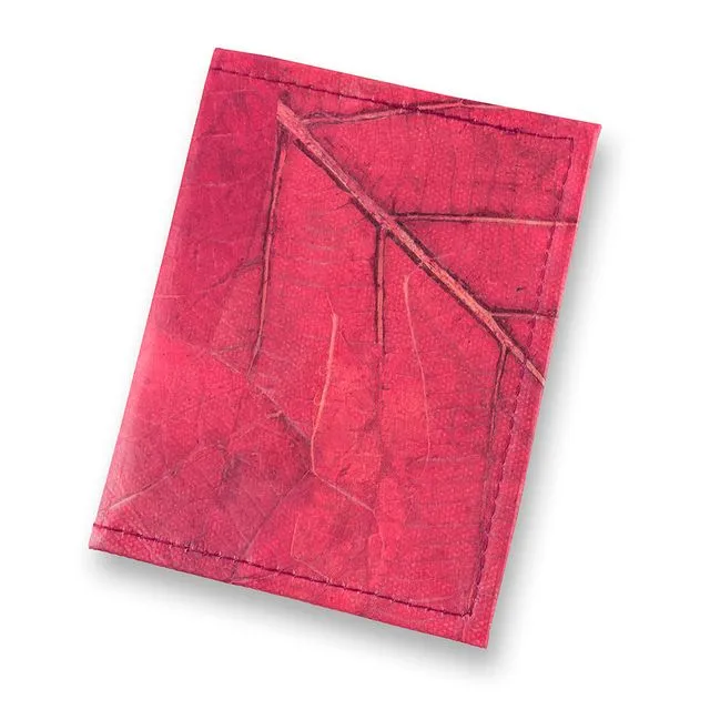 Teak Teak Leaf Leather Passport Cover - Pink (Case of 4)