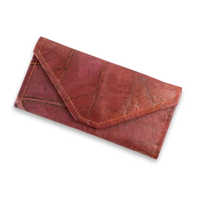 Teak Leaf Leather Women's Envelope Wallet - Brown (Case of 2)