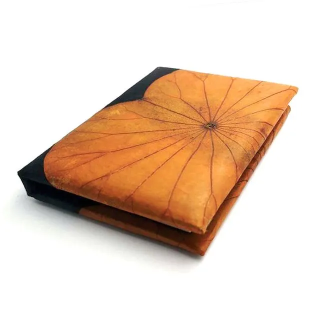 A5 Lotus Leaf Notebook - Orange (Case of 4)