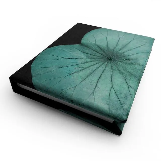 A5 Lotus Leaf Notebook - Teal (Case of 4)