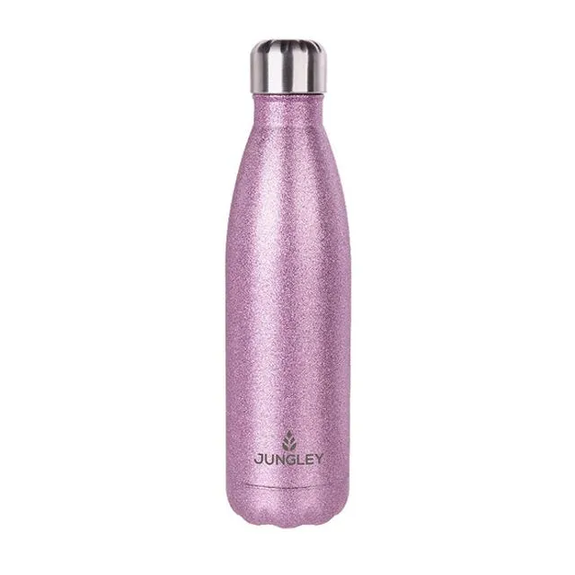 Glitter Water Bottle - Pink (Case of 4)