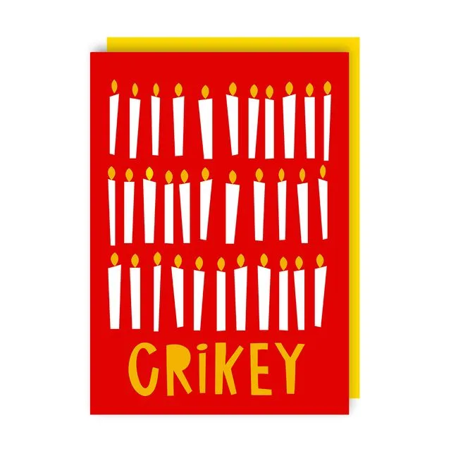 Crikey Candles Birthday Greeting Card pack of 6