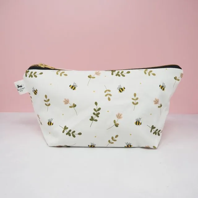 Bees and Flowers Cosmetic Bag