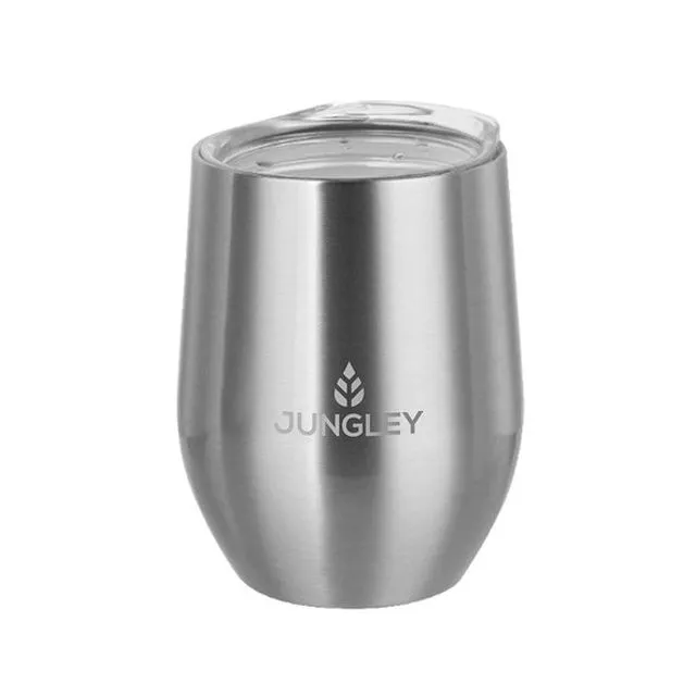 Gloss Stemless Wine Tumbler - Silver (Case of 4)
