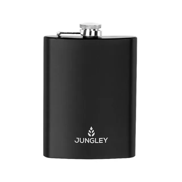 Stainless Steel Hip Flask - Black (Case of 6)