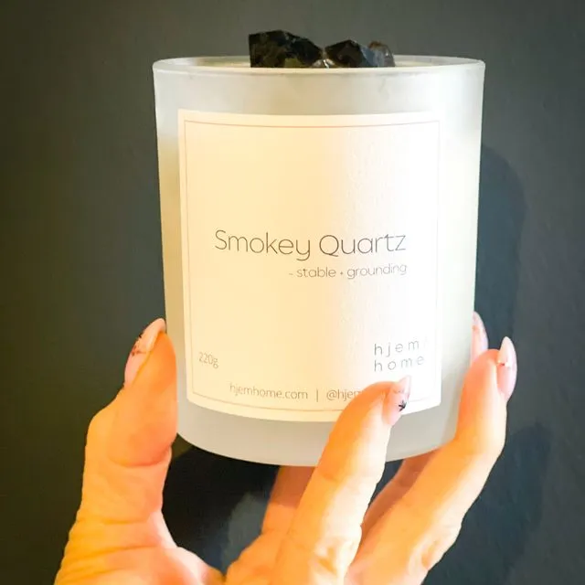 Smokey Quartz Infused Candle | Iriswood + Musk