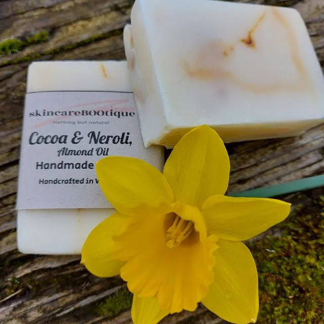 Cocoa-and-neroli-aalmond oil natural handmade soap
