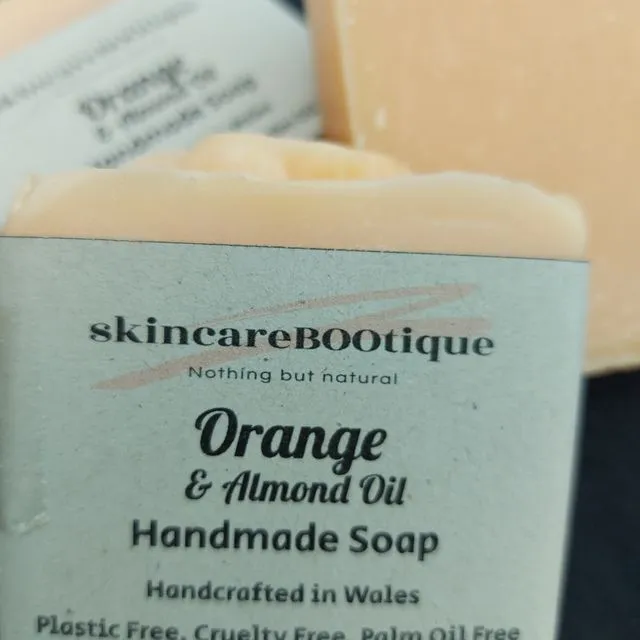 Organic Orange and Almond oil natural Handmade soap