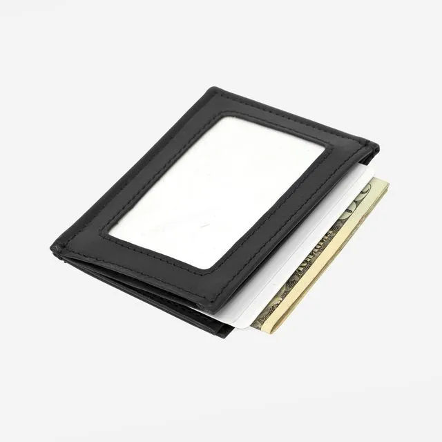 Slimmy OG 3-Pocket ID Leather Wallet (76mm) - Black