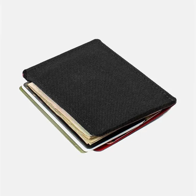 Slimmy T1SO 1-Pocket Cordura Wallet (78mm) - Black/Red