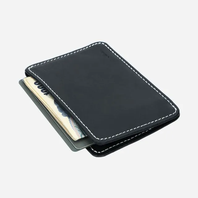 Slimmy R1S2 1-Pocket Leather Wallet (83mm) - Black