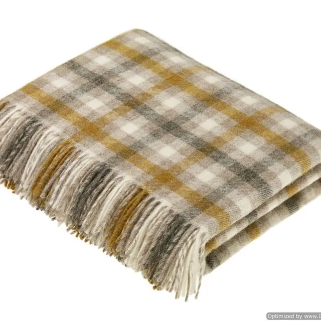 Shetland Quality - Pure New Wool - Bibury Natural - Throw Blanket