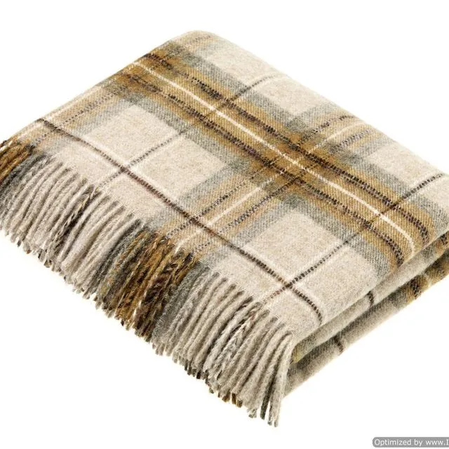 National Trust - Montacute - Gold - Shetland Quality - Throw Blanket