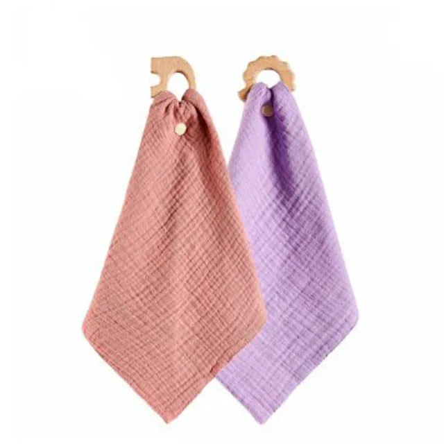 Baby Teething Comforter – Set of 2 - Peach and Purple