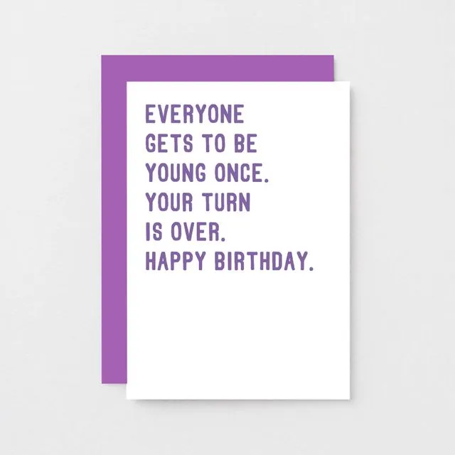 Turn Is Over Birthday Card | SE2012A6