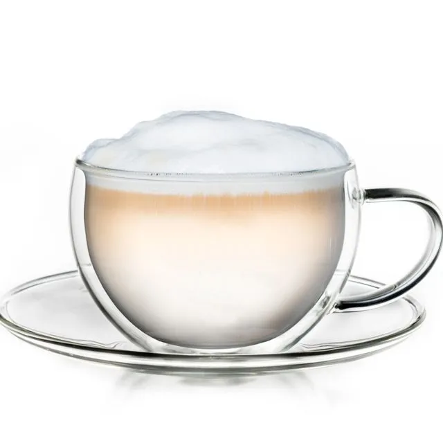 Creano double-walled thermal mug with saucer | 250ml