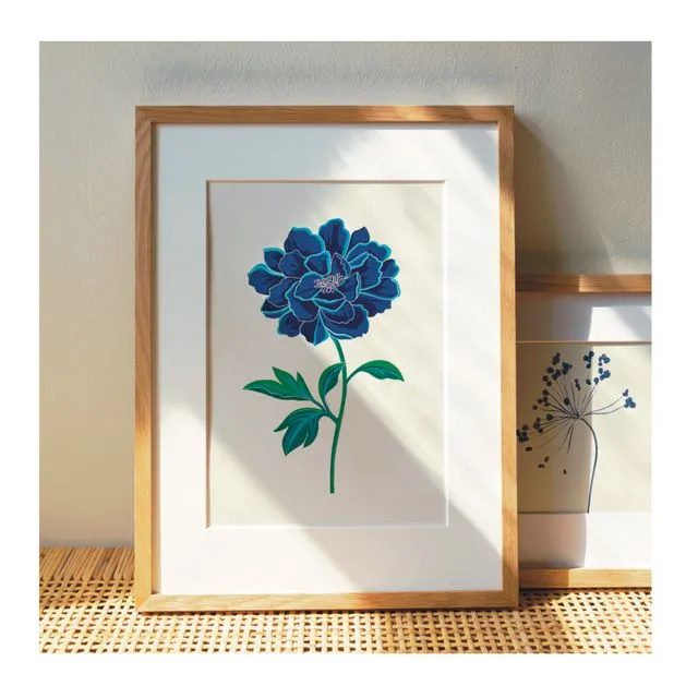 ‘Blue Floral’ - Giclée art print