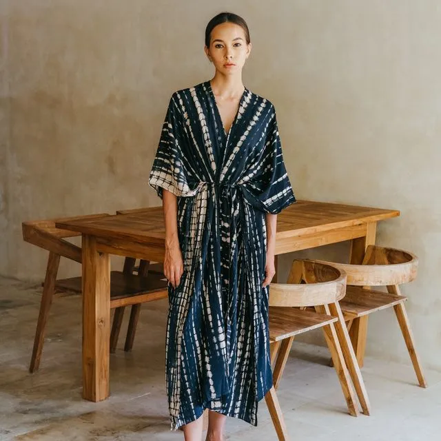 Lindy Hand Dyed Kimono in Black